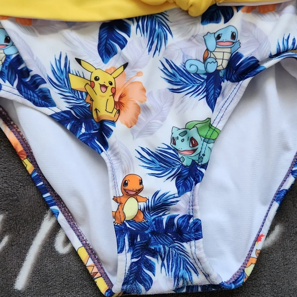 Cute Pikachu Tropical Beachy Swimsuit Swim Suit Bathing Suit - Picture 3 of 5